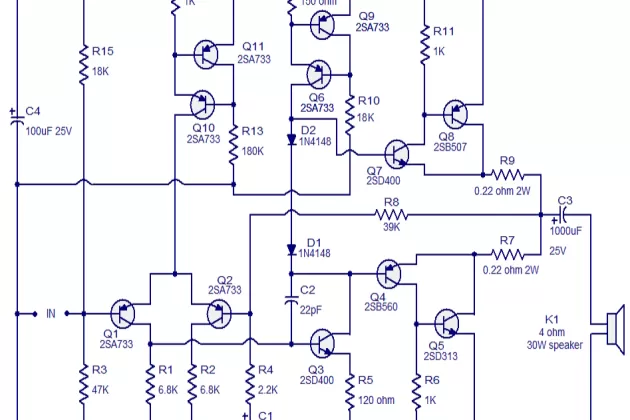 Mạch khuếch đại âm thanh class AB 12V